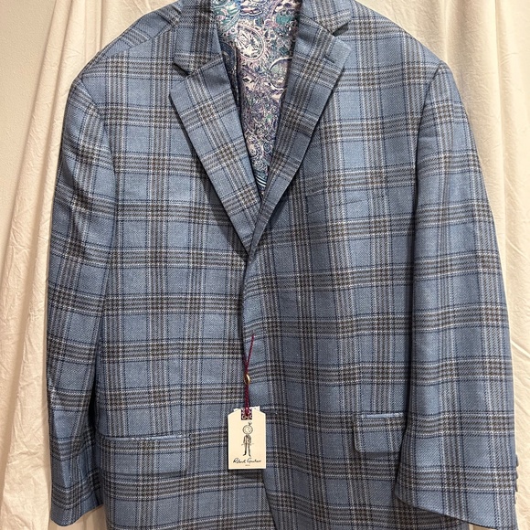 NWT Robert Graham Randall Jacket in Light Blue- 50R